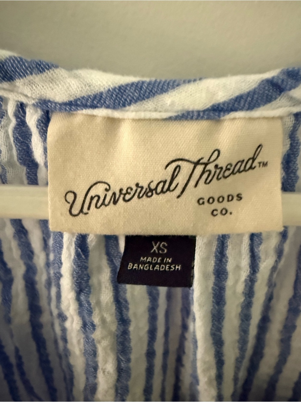 Universal Thread 100% Cotton Blue & White Stripe Sun Dress - Picture 5 of 6